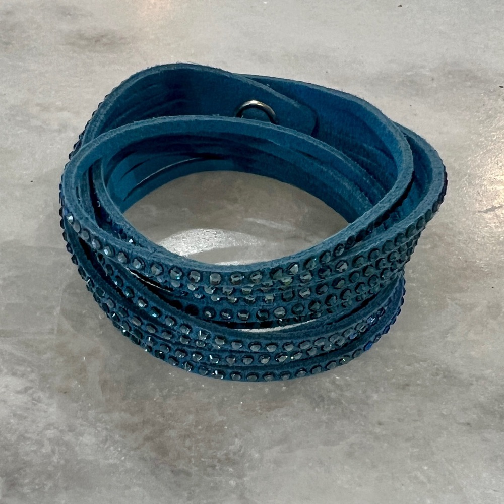 Blue Crystal Wrap Bracelet